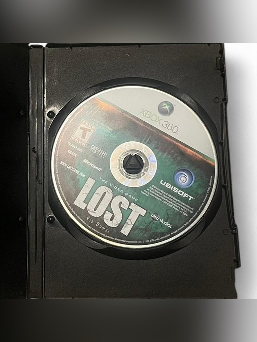 LOST Xbox 360 Video Game Disc - Black/Green